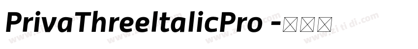 PrivaThreeltalicPro 字体转换